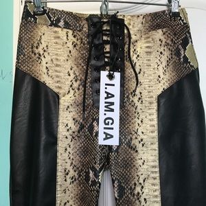 I.am.gia snake print pants NWT